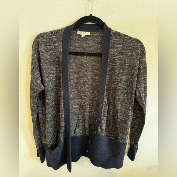 Madewell Yarnmix Cardigan Medium Wool Alpaca Blend - Picture 3 of 8